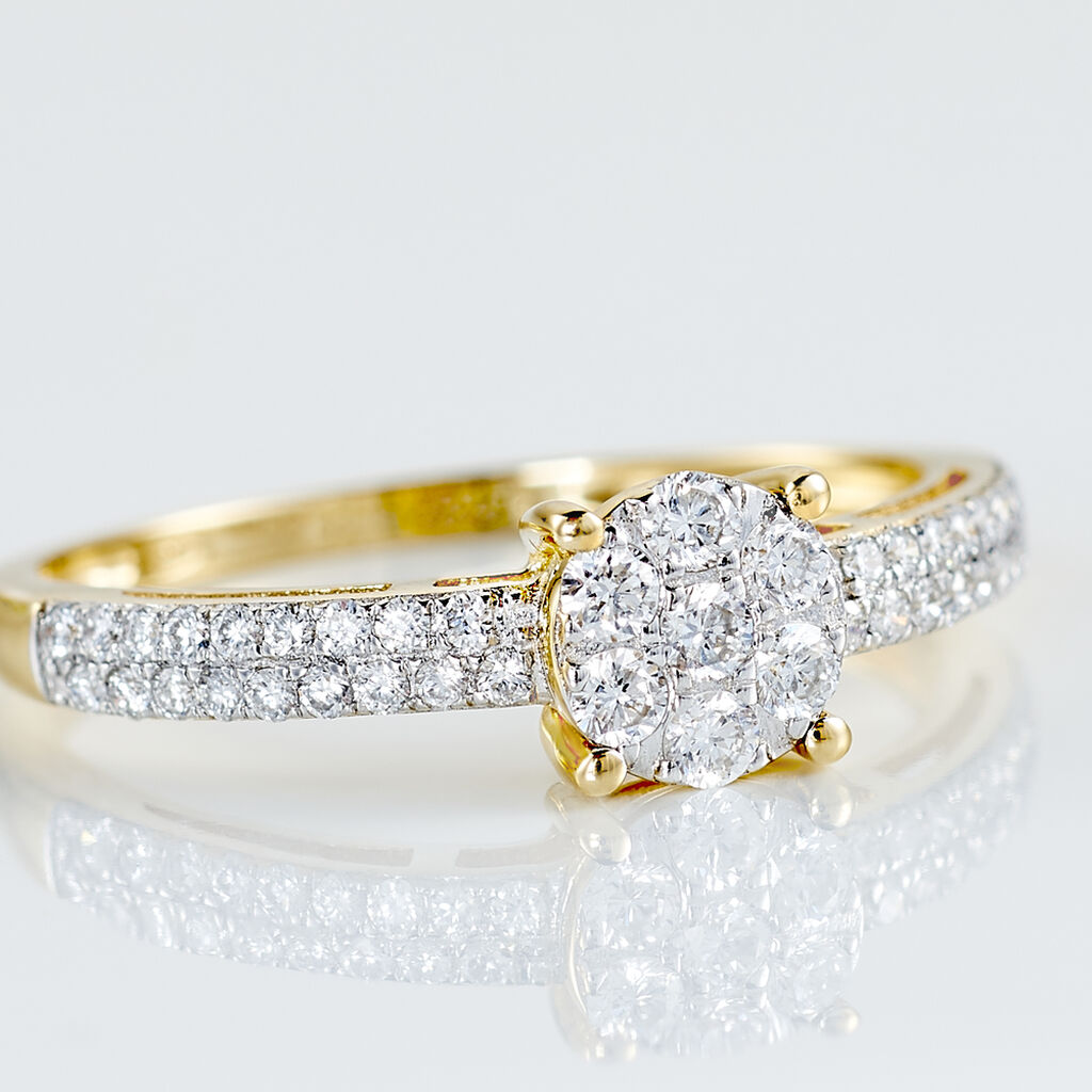 Bague Solitaire Julia Or Jaune Diamant Synthetique - Bagues solitaires Femme | Histoire d’Or