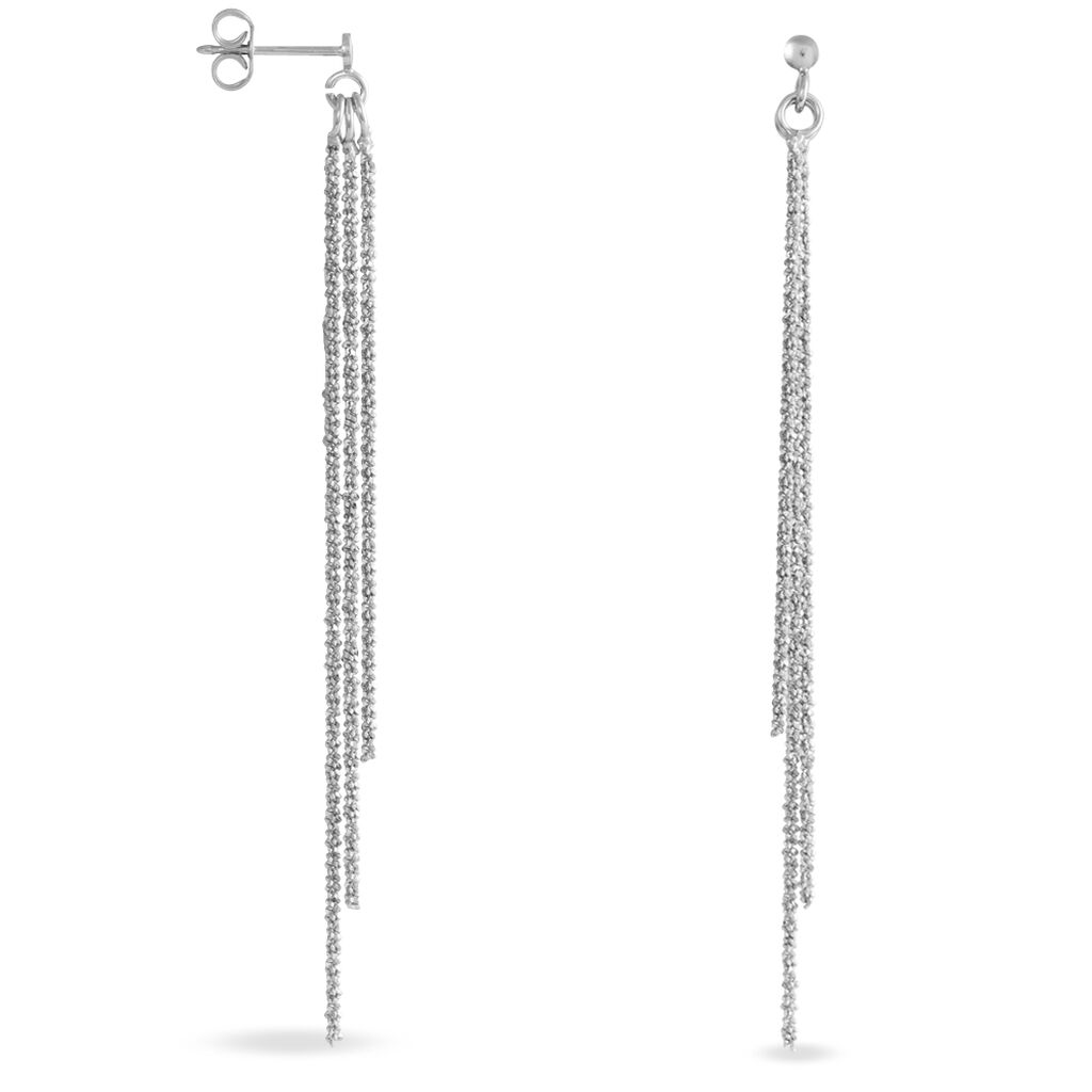 Boucles D'oreilles Pendantes Yalle Argent Blanc - Boucles d'oreilles fantaisie Femme | Histoire d’Or