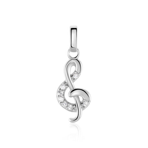 Pendentif Amelot Argent Blanc Oxyde De Zirconium - Pendentifs Femme | Histoire d’Or