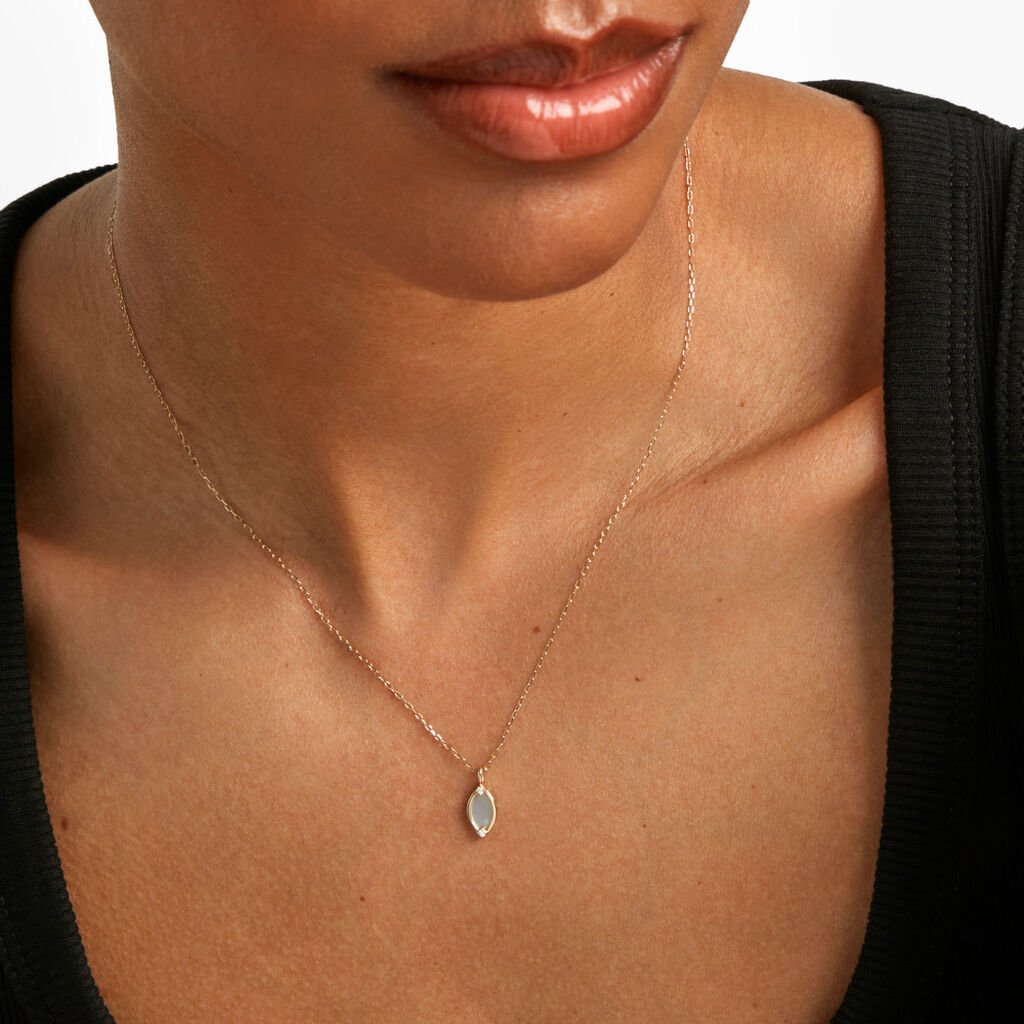 Collier Lucky Gems Or Jaune Nacre Oxyde De Zirconium - F&ecirc;te des m&egrave;res Femme | Histoire d&rsquo;Or