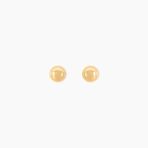 Boucles D'oreilles Puces Fidelia Boule Or Jaune - Clous d'oreilles Femme | Histoire d’Or