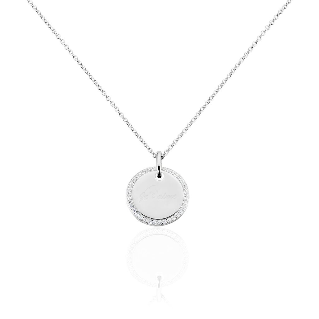 Collier Argent Blanc Amika Oxydes De Zirconium - Colliers fantaisie Femme | Histoire d&rsquo;Or