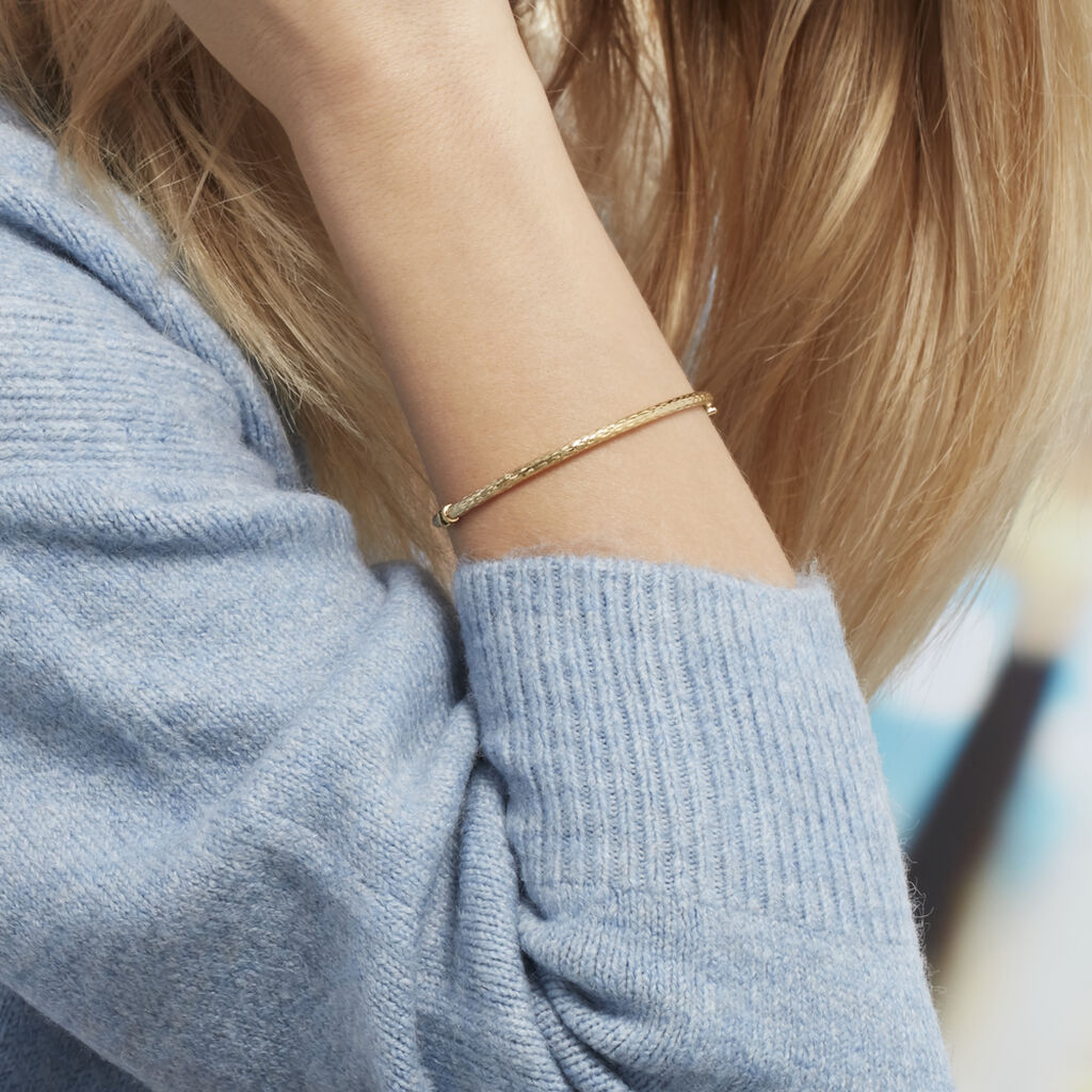 Bracelet Jonc Cleanne Fil Rond Or Jaune - Bracelets joncs Femme | Histoire d’Or