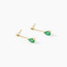 Boucles D'oreilles Pendantes Goutte Or Jaune Emeraude - Boucles d'oreilles pendantes Femme | Histoire d’Or
