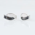 Boucles D'oreilles Puces Oia Or Blanc Diamant - Clous d'oreilles Femme | Histoire d&rsquo;Or