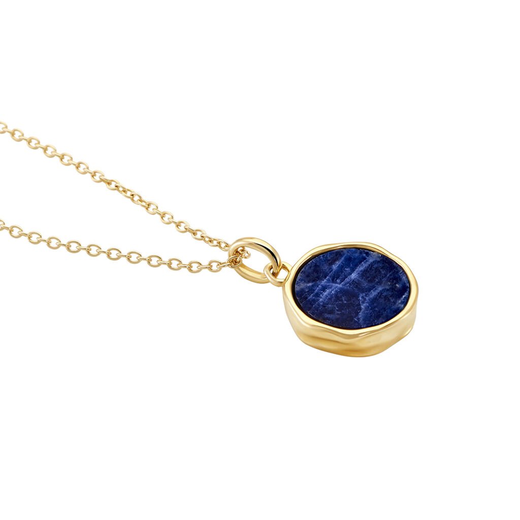 Collier Plaqu&eacute; Or Neassa Sodalite - Colliers Femme | Histoire d&rsquo;Or