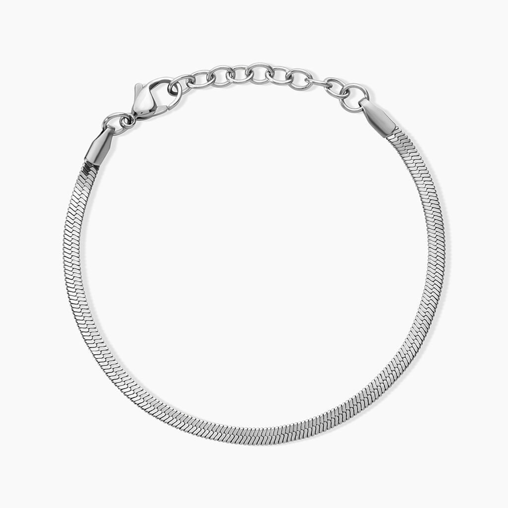 Bracelet Prestance Acier Blanc - Bracelets cha&icirc;ne Femme | Histoire d&rsquo;Or