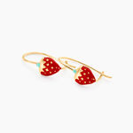 Boucles D'oreilles Pendantes Elizabetae Fraise Or Jaune - Boucles d'oreilles pendantes Enfant | Histoire d&rsquo;Or