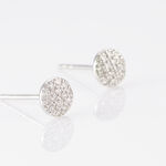 Boucles D'oreilles Puces Teani Or Blanc Diamant - Clous d'oreilles Femme | Histoire d&rsquo;Or