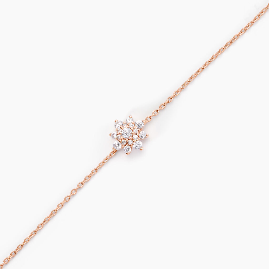 Bracelet Lorraine Argent Rose Oxyde De Zirconium - Bracelets Femme | Histoire d’Or