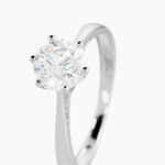 Solitaire Or Blanc Laurian Oxyde De Zirconium Blanc - Bagues solitaires Femme | Histoire d&rsquo;Or