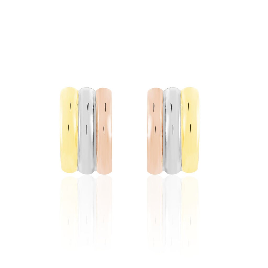 Cr&eacute;oles Igora Or Tricolore - Boucles d'oreilles cr&eacute;oles Femme | Histoire d&rsquo;Or