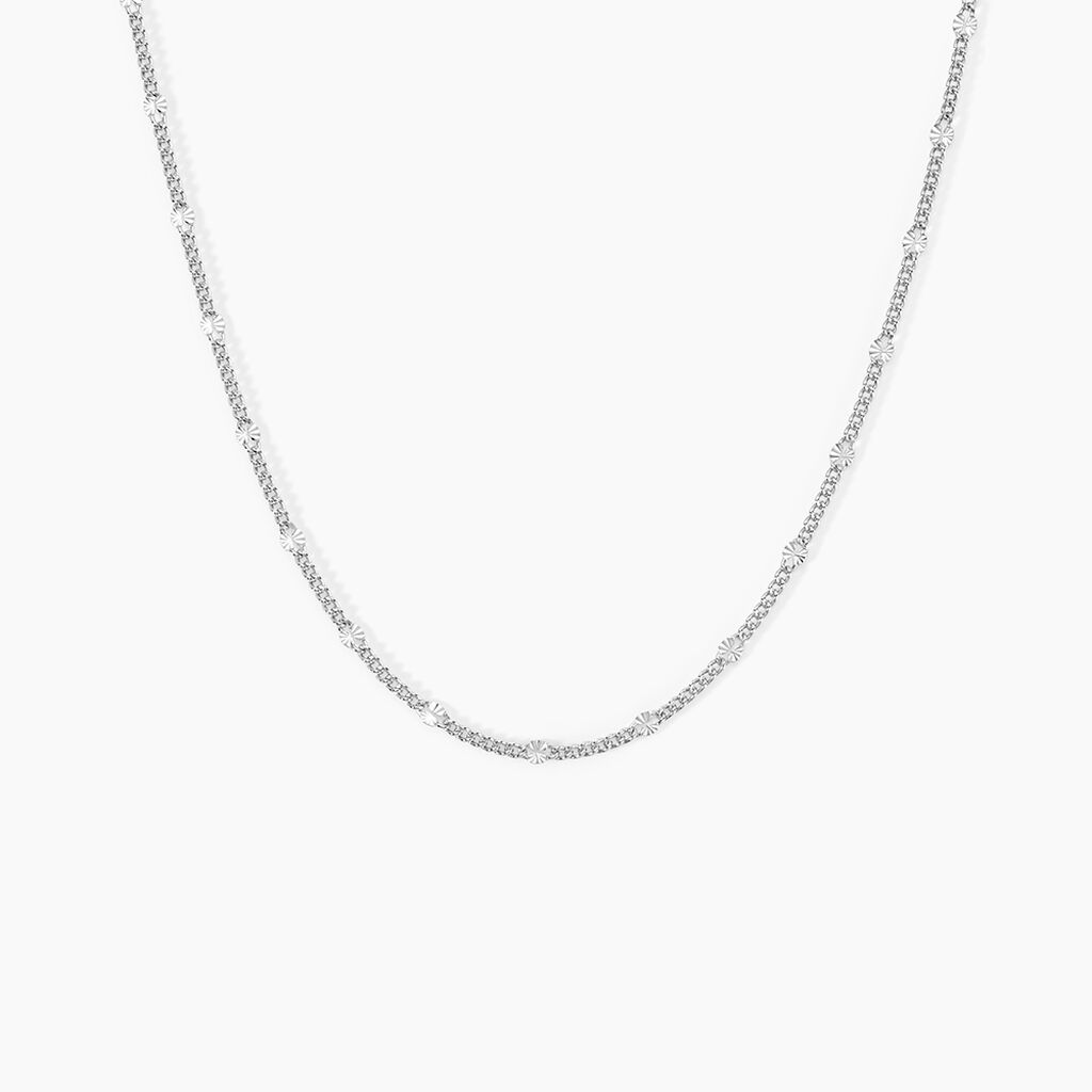 Collier Tessie Argent Blanc - Bijoux sans pierre Femme | Histoire d&rsquo;Or