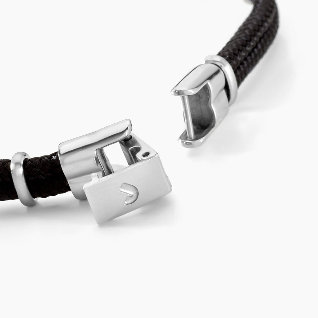 Bracelet Irenee Acier Blanc - Bracelets cordon Homme | Histoire d&rsquo;Or