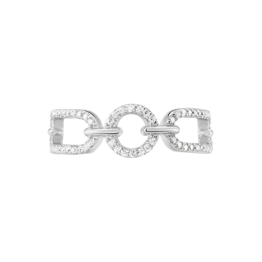 Bague Ela Argent Blanc Oxyde De Zirconium - Bagues avec pierre Femme | Histoire d’Or
