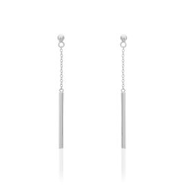 Boucles D'oreilles Pendantes Katell Argent Blanc - Boucles d'oreilles fantaisie Femme | Histoire d’Or
