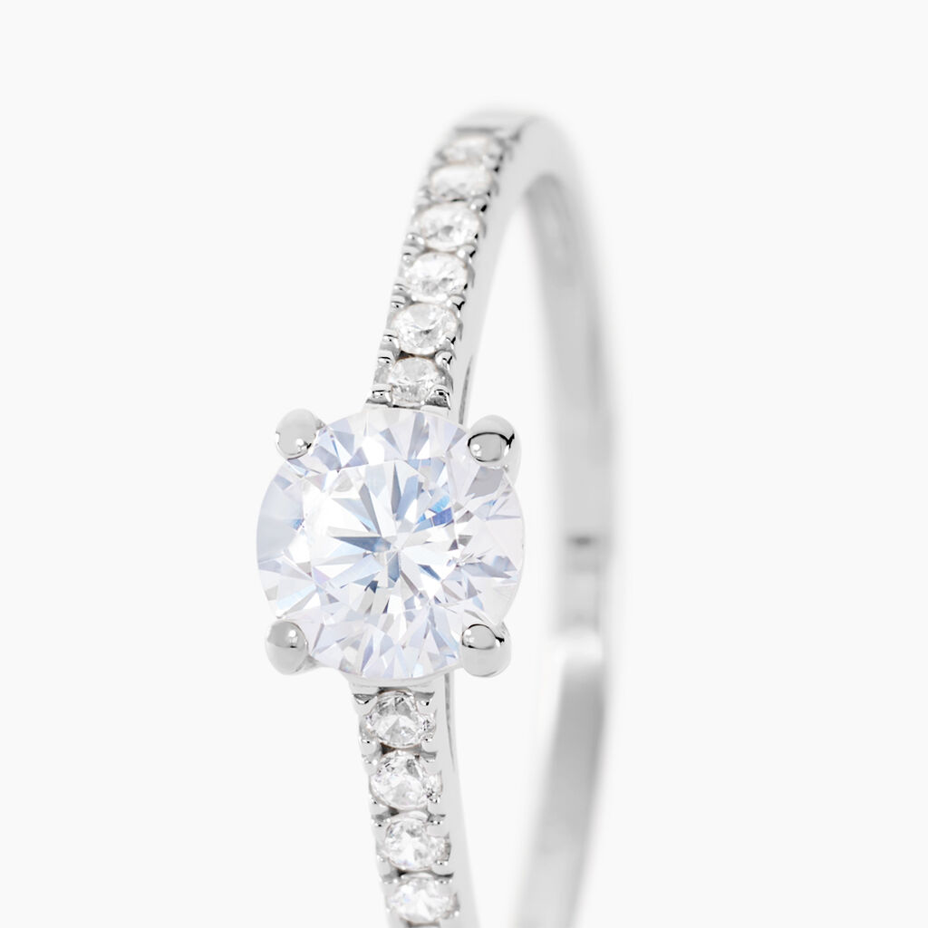 Bague Manon Or Blanc Oxyde De Zirconium - Bagues solitaires Femme | Histoire d’Or