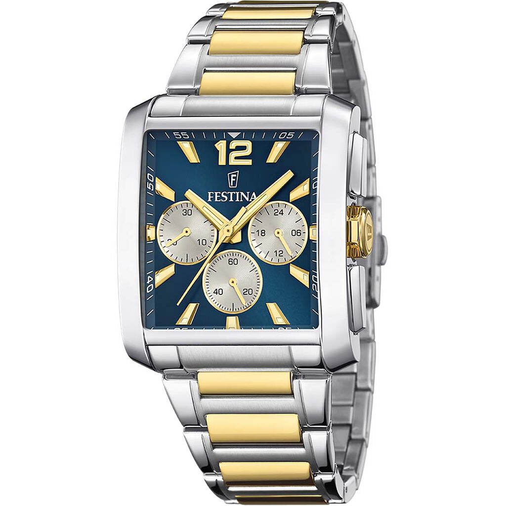 Montre Festina On The Square Chrono Bleu - Montres Homme | Histoire d’Or