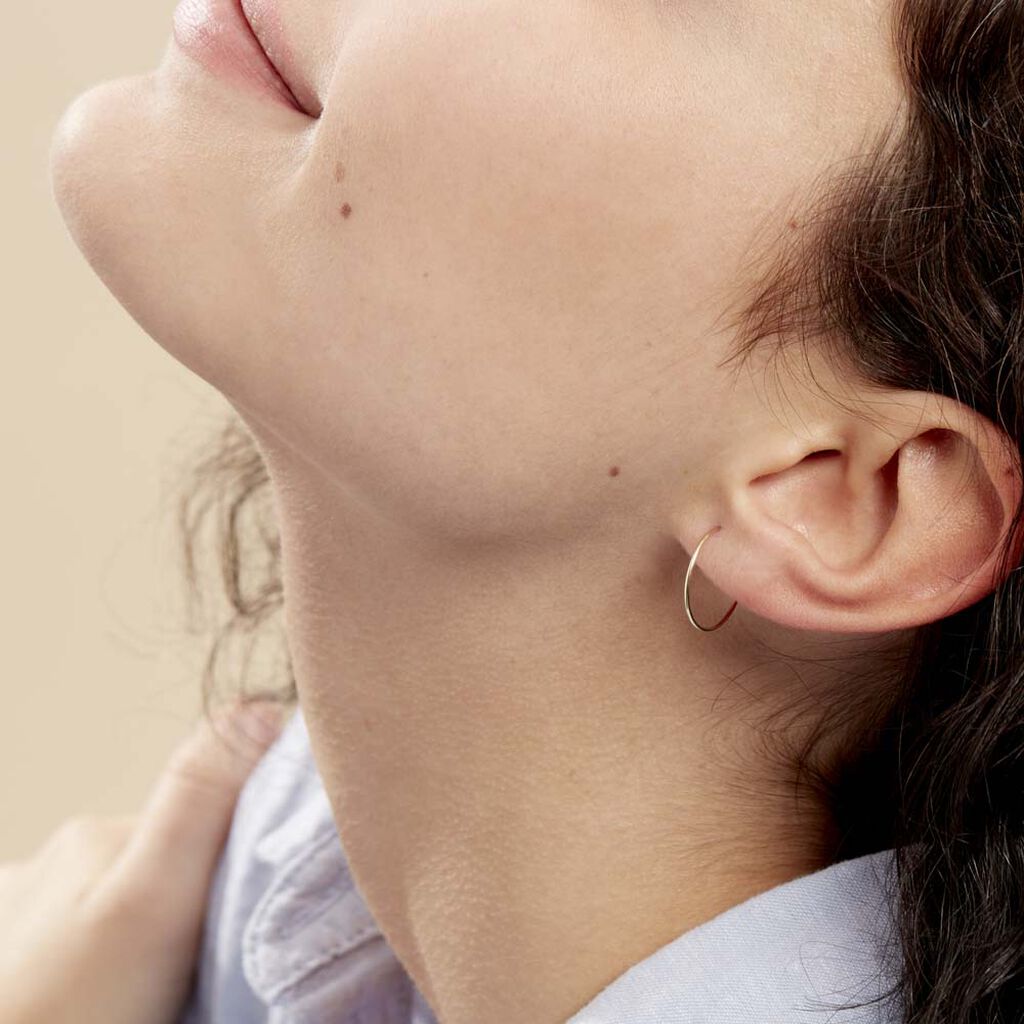 Créoles Muses Or Jaune - Boucles d'oreilles créoles Femme | Histoire d’Or