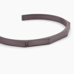 Bracelet Jonc Titane Gris Diamant - Bracelets Pierre Homme | Histoire d&rsquo;Or