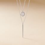 Collier Manna Argent Blanc Oxyde De Zirconium - Colliers doubles et triples cha&icirc;nes Femme | Histoire d&rsquo;Or