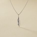 Collier Euriell Argent Blanc - Bijoux sans pierre Femme | Histoire d&rsquo;Or
