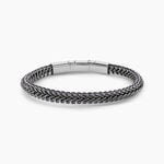 Bracelet Cuir De Vache Gris - Bracelets Tress&eacute;s Homme | Histoire d&rsquo;Or