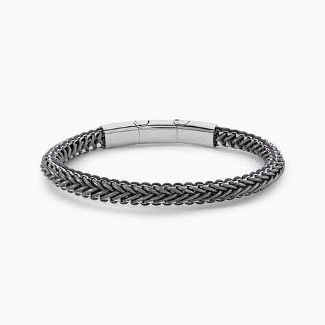 Bracelet Cuir De Vache Gris - Bracelets Tress&eacute;s Homme | Histoire d&rsquo;Or