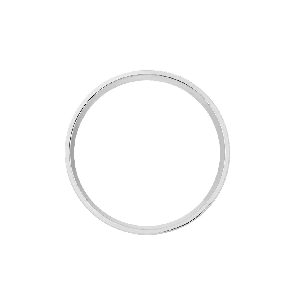 Alliance Nymphea Ruban Plat Argent Blanc - Alliances Famille | Histoire d&rsquo;Or