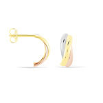 Cr&eacute;oles Igora Or Tricolore - Boucles d'oreilles cr&eacute;oles Femme | Histoire d&rsquo;Or