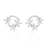 Boucles D'oreilles Pendantes Elinia Argent Blanc Oxyde De Zirconium - Boucles d'oreilles fantaisie Femme | Histoire d&rsquo;Or
