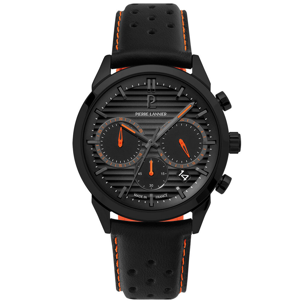Montre Pierre Lannier Monarck Noir - Montres Homme | Histoire d’Or