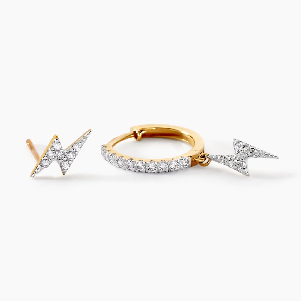 Bijoux D'oreilles Kirsteen Or Jaune Oxyde De Zirconium - Ear cuffs Femme | Histoire d’Or