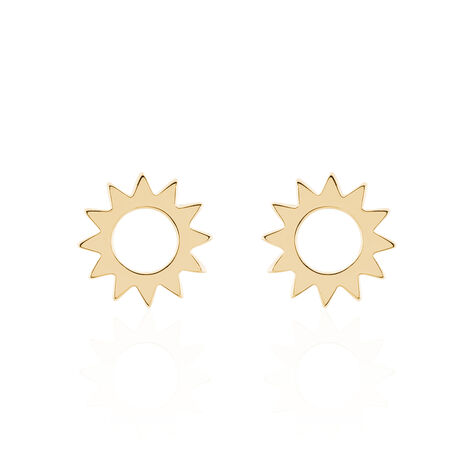 Boucles D'oreilles Puces Adelinda Plaqué Or Jaune - Boucles d'oreilles fantaisie Femme | Histoire d’Or