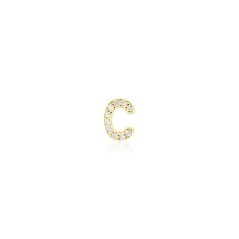 Boucle D'oreille Puce Unitaire Jodoca Or Jaune Oxyde De Zirconium - Clous d'oreilles Femme | Histoire d’Or