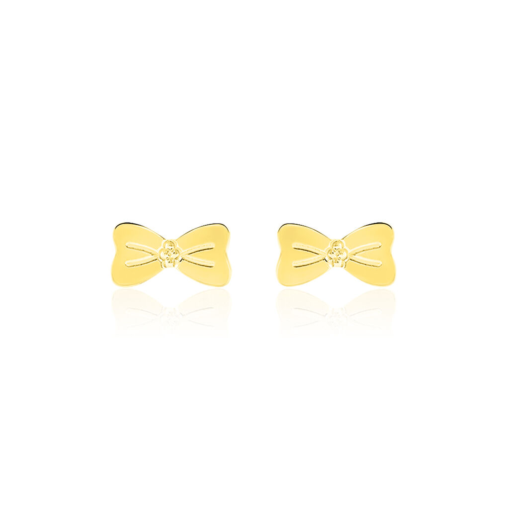 Boucles D'oreilles Puces Evonne Noeud Or Jaune - Clous d'oreilles Enfant | Histoire d’Or