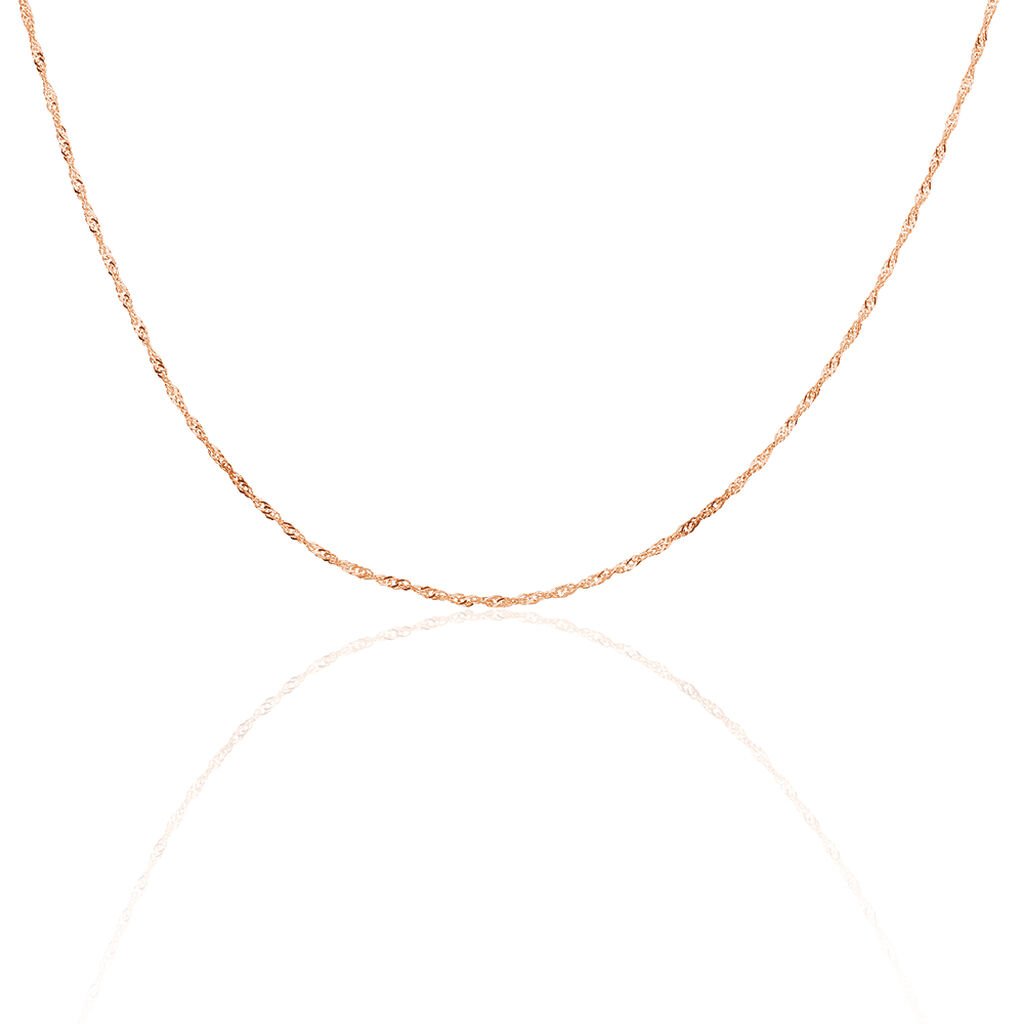Cha&icirc;ne Imanie Maille Singapour Or Rose - Chaines Femme | Histoire d&rsquo;Or