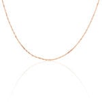 Cha&icirc;ne Imanie Maille Singapour Or Rose - Chaines Femme | Histoire d&rsquo;Or