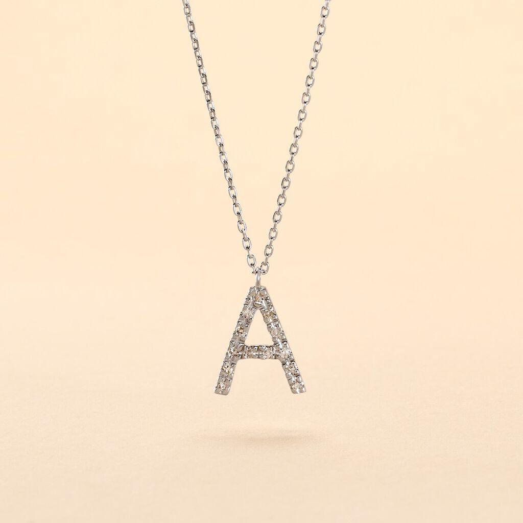 Collier Oran Or Blanc Diamant - Colliers Femme | Histoire d’Or
