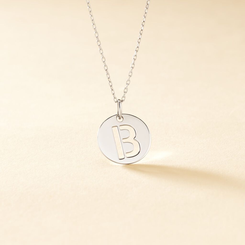 Pendentif Elio B Argent Blanc - Pendentifs Famille | Histoire d&rsquo;Or