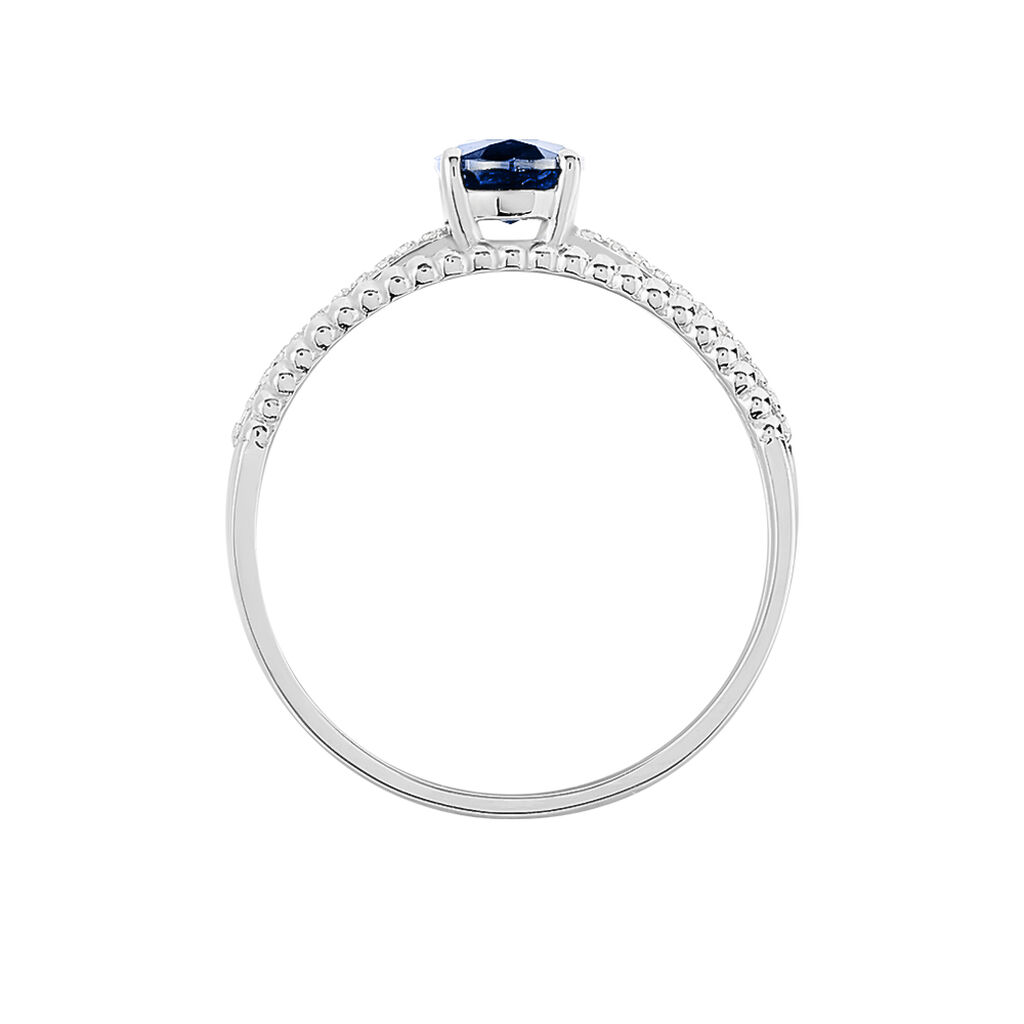Bague Andrea Or Blanc Saphir Et Diamant - Bagues solitaires Femme | Histoire d’Or