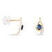 Boucles D'oreilles Puces Sagesse Or Jaune Saphir Et Diamant - Clous d'oreilles Femme | Histoire d’Or
