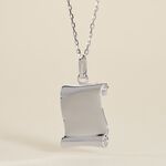 Pendentif Parchemin Argent Blanc - Pendentifs Homme | Histoire d&rsquo;Or