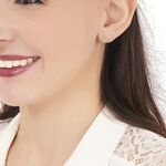 Boucles D'oreilles Puces Alvina Ruban Or Jaune Oxyde De Zirconium - Clous d'oreilles Femme | Histoire d&rsquo;Or