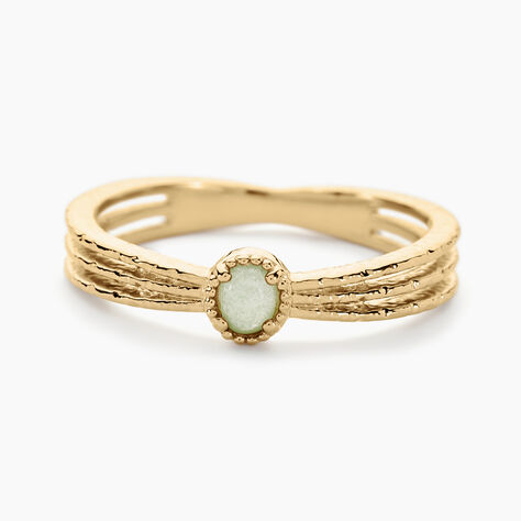 Bague Ensoleill&eacute;e Plaqu&eacute; Or Jaune Aventurine - Bagues solitaires Femme | Histoire d&rsquo;Or