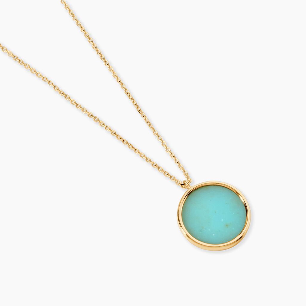 Collier Or Jaune Lucky Gems Amazonite - Colliers Femme | Histoire d&rsquo;Or