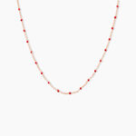 Collier Argent Rose Polka - Colliers fantaisie Femme | Histoire d&rsquo;Or