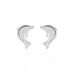 Boucles D'oreilles Puces Fulvie Dauphin 5 Or Blanc - Clous d'oreilles Femme | Histoire d’Or