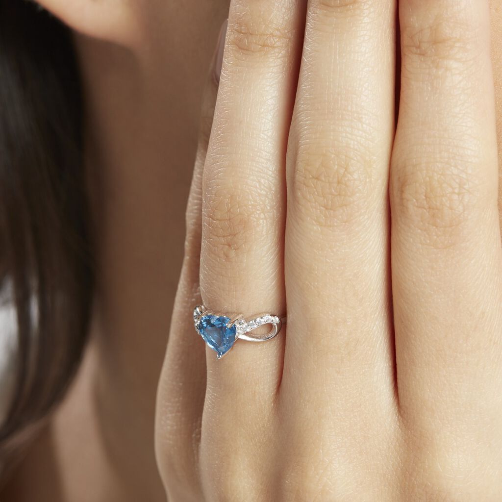 Bague Argent Blanc Atieno Oxyde De Zirconium - Bagues solitaires Femme | Histoire d’Or
