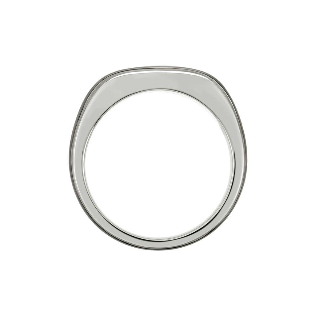 Bague Otis Acier Argenté - Bagues fantaisie Homme | Histoire d’Or